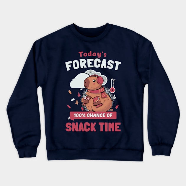 100% Chance of Snack Time Crewneck Sweatshirt by Heyra Vieira